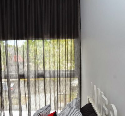 Ripple Fold and charcoal Blockout blind Blinds-in-boys-room